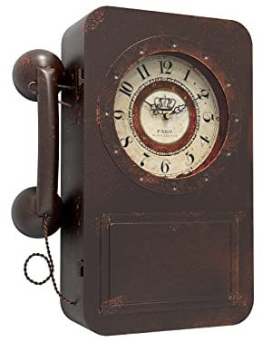 Abdurey Retro-Wanduhr mit verstecktem Safe, batteriebetriebene Quarz-Metall-Wanduhren, groß, rechteckig, Vintage-Dekoruhren, für Bauernhaus, Wohnzimmer (40,6 x 30,5 x 10,2 cm (H x B x T)