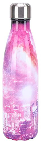 DAYMOO Water Bottle, Insulated Stainless Steel Vacuum Double Wall Sports Water Bottle 500ML, Cola Shape Travel Thermos Flask Cup,XK-City