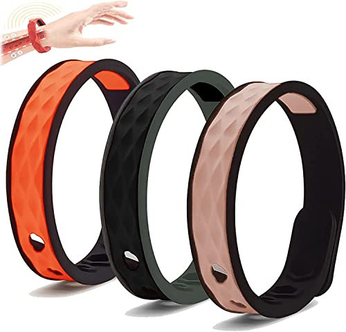 KNURL RedUp Ferninfrarot-Armband, negative Ionen, antistatisches Sportarmband, Lymphen-Drainage, magnetisches Armband, 3 Stück