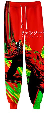 Chainsaw Man Sweatpants Unisex 3D Printed Elastic Waist Joggers Pants Anime Chainsaw Man Denji Makima Power AKI Cosplay Trousers