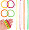 PRETYZOOM 8 Stück Neon Perlen Halskette Armbänder 80Er Jahre Kostüm Zubehör Für Junggesellinnenabschied Party Neon Schmuck