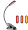 Bernsteinfarbene und rote Buchlichter zum Lesen im Bett – Bernstein (1600 K)/Rot (625 nm) – 8 LEDs, mehr als 30 Stunden langlebig, USB-C-Aufladung, wiederaufladbare flexible Clip-on-Leseleuchte