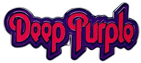 Distrigeek Deep Purple Logo, Metall emailliert, Musikband, Hard Rock, für Damen oder Herren, Anstecknadel, Brosche, Emaille, Ohne Schmucksteine