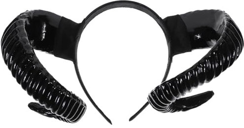 Halloween Sheep Goat Horns Black Devil Horns Headband Photo Props for Halloween Costume Cosplay Party