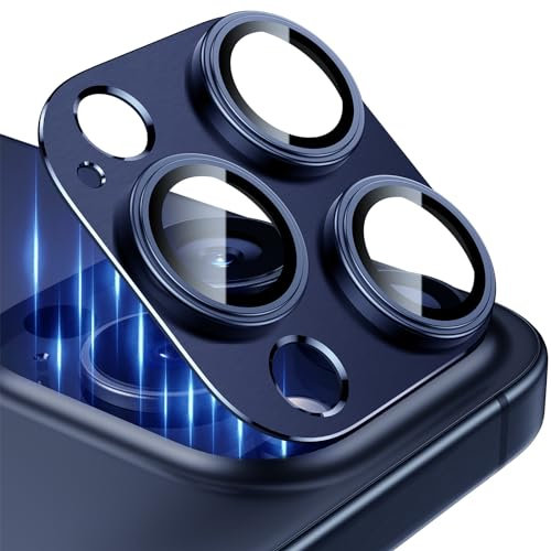 Esanik 2 Stück Kameraschutz für iPhone 15 Pro/iPhone 15 Pro Max Kamera Schutz, Panzer Schutz Glas Aluminiumlegierung Linsenschutz Camera Screen Protector