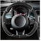 Lenkrad Abdeckung Für FIAT 500 Für 500E Für 500L Für 500X 36CM Auto Lenkrad Abdeckung Mikrofaser Leder Auto Zubehör Lenkradbezüge (Größe : White D Shape)