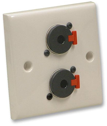 Plaque murale 2 prises jack audio visuelles et boîtiers de sol