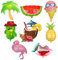 Feliciay 8 Stück Hawaii Party Folienballon,Hawaii Ballons,Folienballon Obst,Frucht Mylar-Ballons,Sommerparty Helium Ballon für Geburtstags Hawaii Party Sommer Strandparty Zubehör