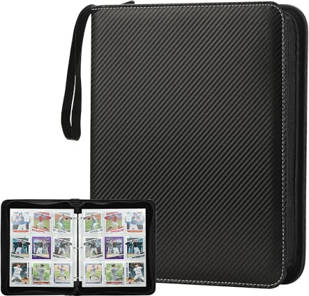 Trading Card Binder with Sleeves 9 Pocket Premium 720 Double Sided Pocket PU Card Collection Binder, Collectible Albums Card Folder for MTG, TCG, Sports Cards