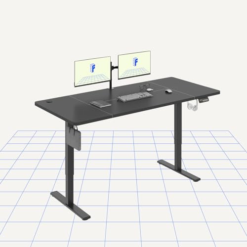 FLEXISPOT Scrivania Regolabile in Altezza 180 * 80 cm, Tastiera con Memoria, Con Gancio, Standing Desk Scrivania Motorizzata