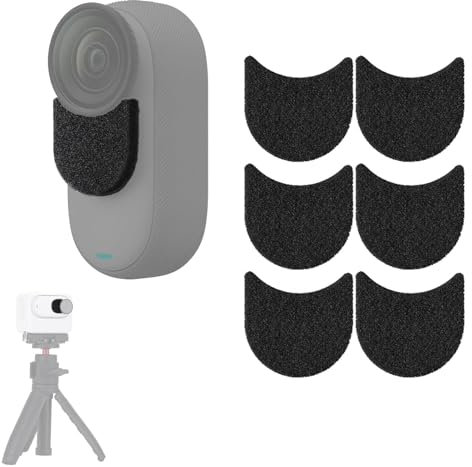 Mikrofon-Windschutz für GO 3/GO 3S, Windgeräuschunterdrückung für knackiges Audio, Mikrofon-Windschutzscheibe, Windschutz, Windschutz, Windschutz für Insta 360 GO 3/GO3S Kamera-Zubehör, 6 Stück