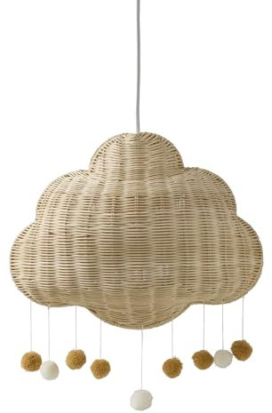 VERTBAUDET Lampenschirm Wolke Rattan Beige Gold TU