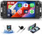 CAMECHO 2+64G 7” Navi Autoradio für Ram Jeep Wrangler JK Dodge Challenger, Android 13 Wireless Carplay Android Auto Bluetooth Radio 2 Din mit WiFi GPS FM/RDS Mirror Link +Rückfahrkamera Canbus