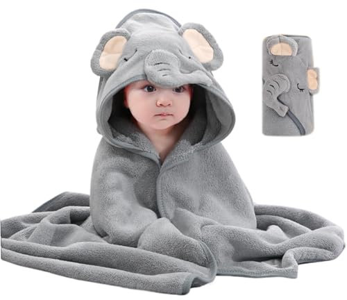 Asciugamano con Cappuccio per Neonati, Asciugamano da Bagno per Neonati con Cappuccio Asciugamani per Neonati Morbidi Asciugamano da Bagno per Neonati e Bambine,Compleanno per Neonati (80 x 80 cm)