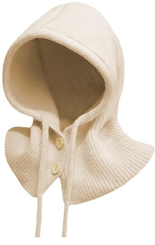 BSITSSS Winter Mützenschal Damen, Multifunktionale Kapuzenschal, 2 in 1 Schal mit Kapuze, Modisch Balaclava Strickmütze, Sturmhaube Warme Wintermützen für Outdoor-Sportarten