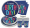 PARTY GO 96pc Blue Kids Birthday Party Plates Party Supplies Set Includes Paper Plates Napkins Cutlery for Birthday Decorations Wedding Baby Shower-24 Guests