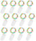 Jsdoin LED Mini Lichterkette mit Batterie, 12x20er Micro Lichterkette außen Batterie, 2M DIY kleine Lichterketten Wasserdicht für Party Hochzeit Weihnachten Beleuchtung Deko (Mehrfarbig)