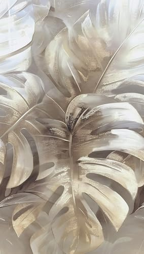 Livingwalls Hot Spots Photo Wallpaper Palm Leaves 1,59 m x 2,80 m - Beige, Cream - Floral Wallpaper - 790161