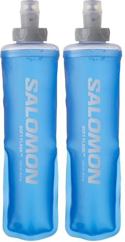Salomon 250ml Matraz suave, flexible y cómodo, válvula alto flujo, fácil agarre, ajuste bolsillo para hidratación trail cortos