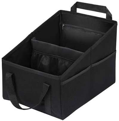 Zyiphor Organizador Coche Asiento, Plegable Organizador Coche Niños, con Compartimentos y Bolsillos, Bolsa de Almacenamiento para Asiento Trasero para Guardar Juguetes Mapas Más