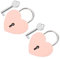 HOMSFOU 2Sets Heart Shaped Decorative Keyed Locks for Travel Backpack and Office Decor Locks for Diaries and Attractive Design