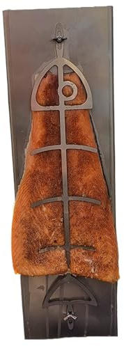 Planche de barbecue au saumon flammé, en acier inoxydable, avec goût bois de cèdre – Planche réversible à 180 ° pour jardin, camping, fête en plein air