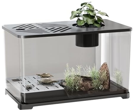 Aquarium Becken - Großes Fischbecken Starter-Set - Panorama Behälter Mit Klar Sicht Moderne Heimdekoration Für Büro Wohnung Tischdekoration Schreibtischdekoration