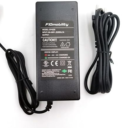 F10mobility Cargador batería Compatible con Patinete eléctrico Skateflash SK Urban 3 Adaptador de Corriente Alimentador