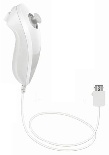 Tevodo Mando Wii Nunchuck, 1 paquete de joystick Nunchuck compatible con consola Wii Wii U (blanco)