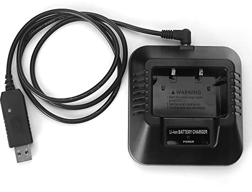 Caricabatteria USB per Baofeng UV-5R UV-5RE DM-5R Walkie Talkie Prosciutto Radio