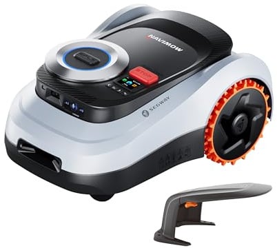 Segway Navimow i208 LiDAR Robot Tagliaerba Senza Filo Perimetrale per 800m² con Garage M, Pendenze del 45%, LiDAR a stato solido + Vision, Mappatura Automatica, 4G integrato (Spedito separatamente)