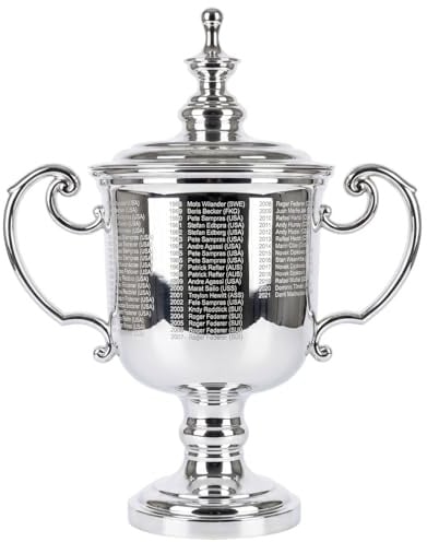 Huadafun Replica Trofeo Tennis US Open, Coppa da Collezione in Resina Stile Grande Slam per Appassionati di Tennis, Regalo Souvenir Sportivo, Decorazione Casa, Ufficio e Club