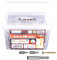 Connex Universalschrauben 5,0 x 60 mm - 195 Stück im Set - Senkkopf - TX-Antrieb - Teilgewinde - Gelb verzinkt - Inkl. Magnethalter & 2 Bits / Schrauben-Set / Schrauben-Eimer / B30175, Silber