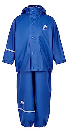 Celavi Kinder Unisex Regen Anzug, Jacke und Hose, Alter 6-7 Jahre, Größe: 120, Farbe: Blau (Ocean blue ), 1145