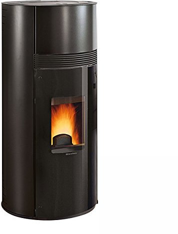 EXTRAFLAME Stufa a Pellet Doroty Rivestimento in Acciaio Potenza Termica 9 kW 258 m3 Riscaldabili Colore Nero