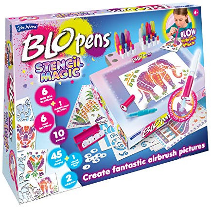 John Adams , BLOPENS Stencil Magic: Create Fantastic Airbrush Pictures, Arts & Crafts, Ages 4+