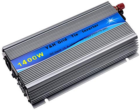 Y&H 1400W Onduleur réseau DC10.8V-30V à AC190-260V Micro onduleur relié au réseau pour 12V Panneaux solaires