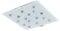 etc-shop LED Deckenleuchte Wohnzimmer Deckenlampe Glas satiniert Schlafzimmer Deckenleuchte Stahl weiß, mit klaren Glassteinen, 1x LED 12W 1020Lm warmweiß, LxH 29x7,5 cm