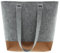FRANK FLECHTWAREN Shopper, Filzshopper, Einkaufstasche, Tasche Cognac Grey 45 x 13 x 35 cm, GH 60 cm