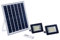ELEDCO Focos LED Solares 64W, Luces Exterior con Panel Solar, Batería, Mando a Distancia, Autonomía 8-15 Horas (2 Focos, Luz Neutra 4000K)