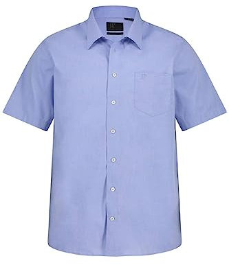 JP 1880 Herren große Größen Übergrößen Menswear L-8XL Hemd, Business, Halbarm, Variokragen, bis 8XL, Comfort Fit, Easycare hellblau 4XL 705178700-4XL