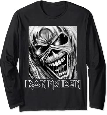 Iron Maiden - Boxed Face Eddie Number of the Beast Long Sleeve T-Shirt