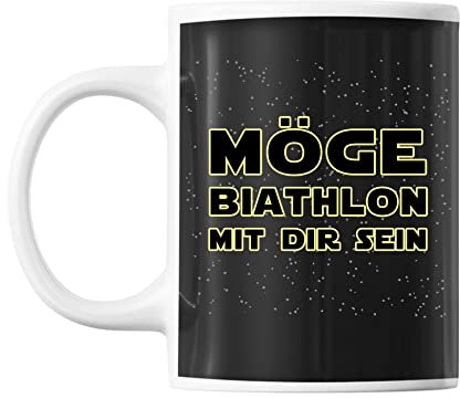 Tasse Biathlon | Möge der Biathlon mit dir Sein | Tasse mit Spruch lustig Fun Tasse Geschenkideen