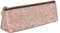 Trousse à crayons Rose Gold Glitter Print Pochette à crayons en cuir Grande capacité Trousse à stylos à crayons Sac cosmétique Fournitures scolaires