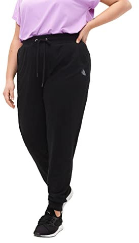 Zizzi Active by Damen Große Größen Trainingshose Lockere Passform Gr. Gr XXL Black - Plus Size Damen Kleidung