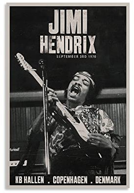 YYKG Jimi-Hendrix 1970 Poster auf Leinwand, Kunstposter und Wandkunst, Bilddruck, modernes Familienschlafzimmer-Dekor-Poster, 30 x 45 cm