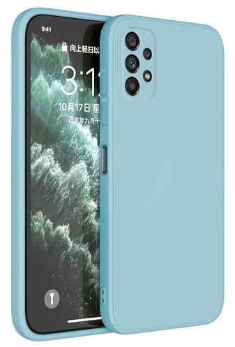 Topme Coque pour Samsung Galaxy A53 5G (6.5 inches) Etui Housse, Protecteur de Peau en Silicone TPU - Bleu Clair