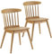 HOMN LIVING 2er-Pack Esszimmerstuhl Ben Eiche, Massivholz, 55 cm (Breite) 52 cm (Tiefe) 80 cm (Höhe)