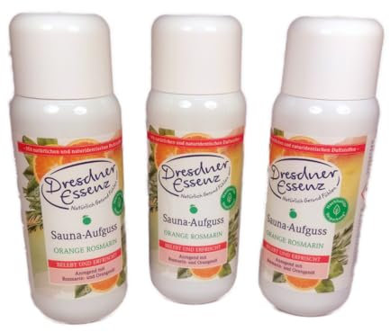 Dresdner Essenz Sauna Infusion Set of 3 Orange/Rosemary, 3 x 250 ml