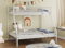 DecoInParis Lit superposé 3 Places en métal 90 x 190 cm et 140 x 190 cm Trinity